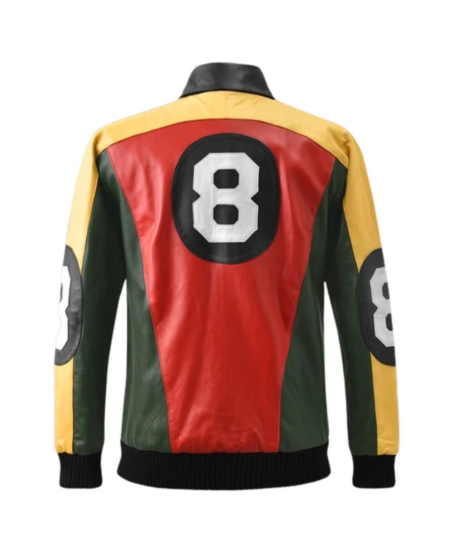 Original David Puddy 8 Ball Leather Jacket