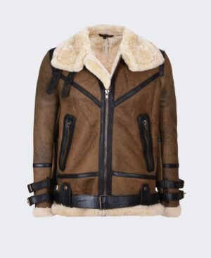 Classic B3 Brown Shearling Leather Jacket (2)