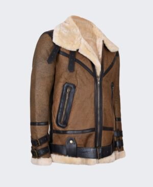 Classic B3 Brown Shearling Leather Jacket (3)