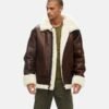 Mens Air Forces B3 Bomber Sheepskin Shearling Leather Jacket (2)