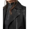 Shop Dalby Gold Leather Biker Jacket