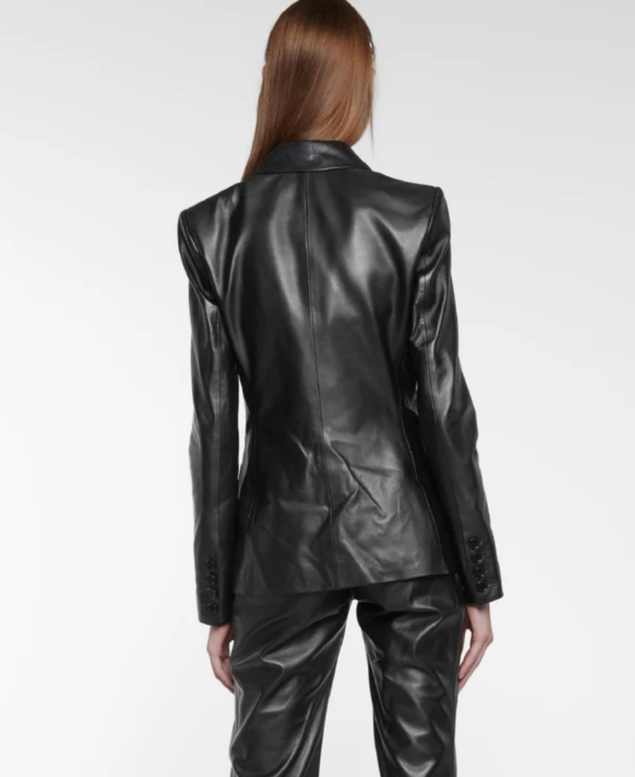 Women Leather Blazer