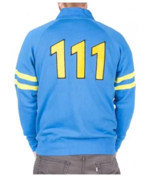 Alternative view of Fallout 4 Vault Blue Bomber Jacket