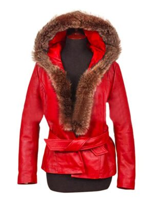 Alternative view of The Christmas Chronicles Mrs. Claus Red Leather Jacket