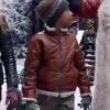Jack The Christmas Chronicles 2 Brown Leather Jacket - Image 2