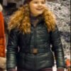 Kate The Christmas Chronicles 2 Green Leather Jacket - Image 2