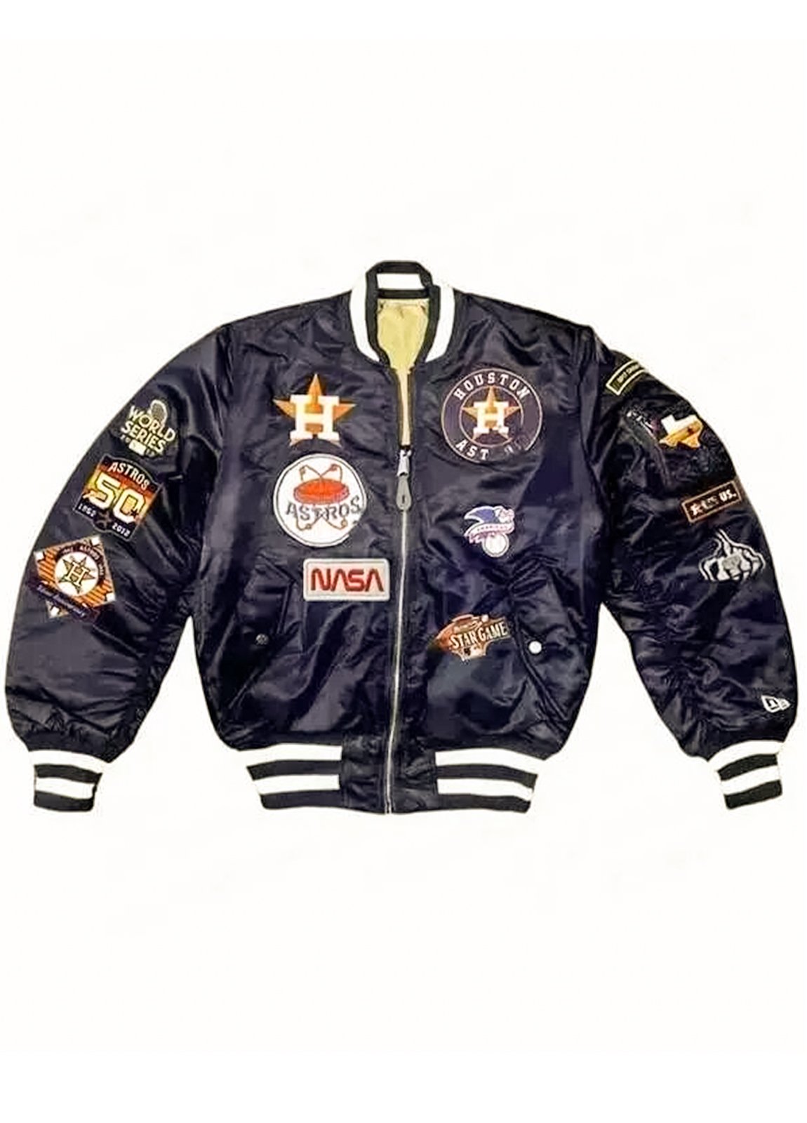 Alternative view of Kate Upton Houston Astros Victory Parade Bomber Jacket
