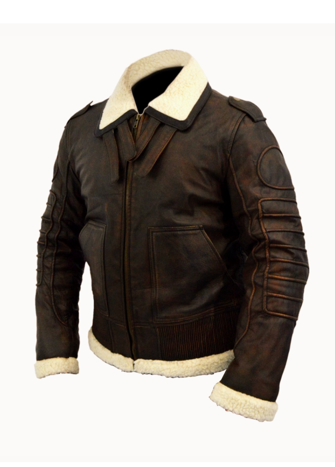 Fallout 4 Bomber Leather Brown Jacket - Image 4