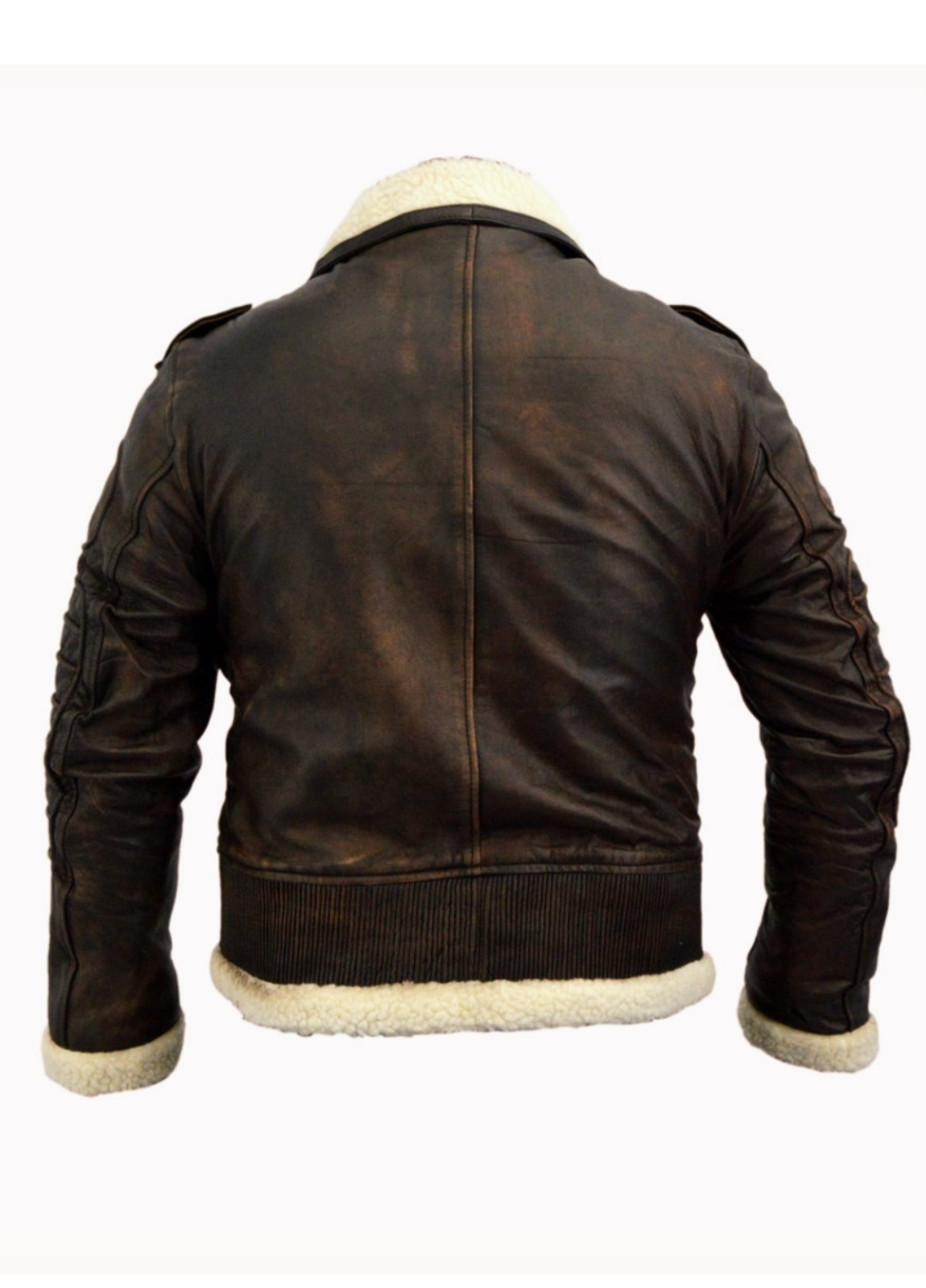 Fallout 4 Bomber Leather Brown Jacket - Image 6