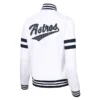Alternative view of Houston Astros Vintage White Varsity Bomber Jacket