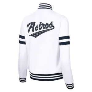 Alternative view of Houston Astros Vintage White Varsity Bomber Jacket