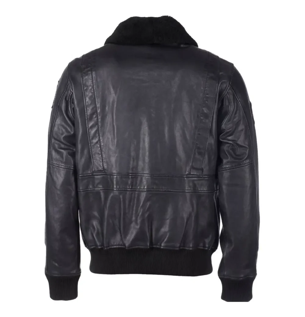 Alternative view of The Official Top Gun Bomber Shearling Leather Jacket