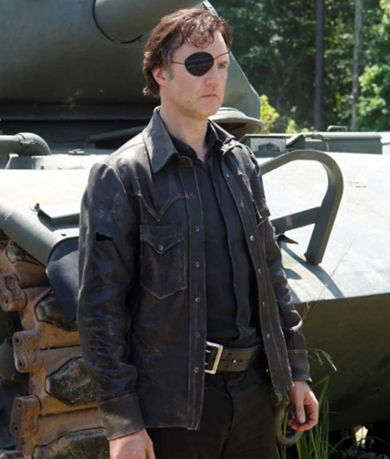 The Walking Dead Governor Black Leather Jacket - Image 5