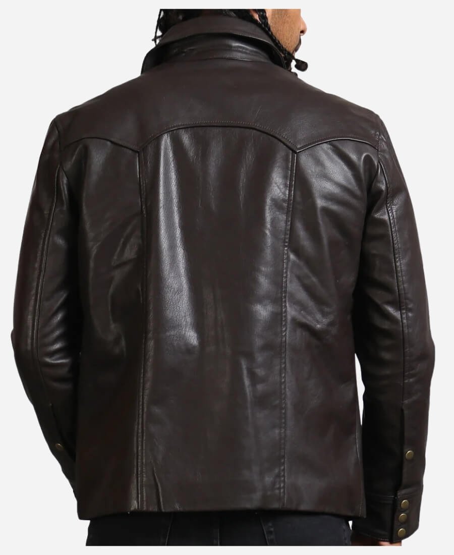 The Walking Dead Governor Black Leather Jacket - Image 4