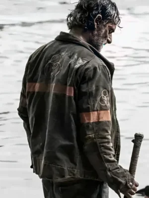 Alternative view of The Walking Dead S10 Ending Rick Grimes Leather Jacket