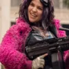 The Walking Dead Season 10 Princess Sherpa Pink Jacket - Image 2