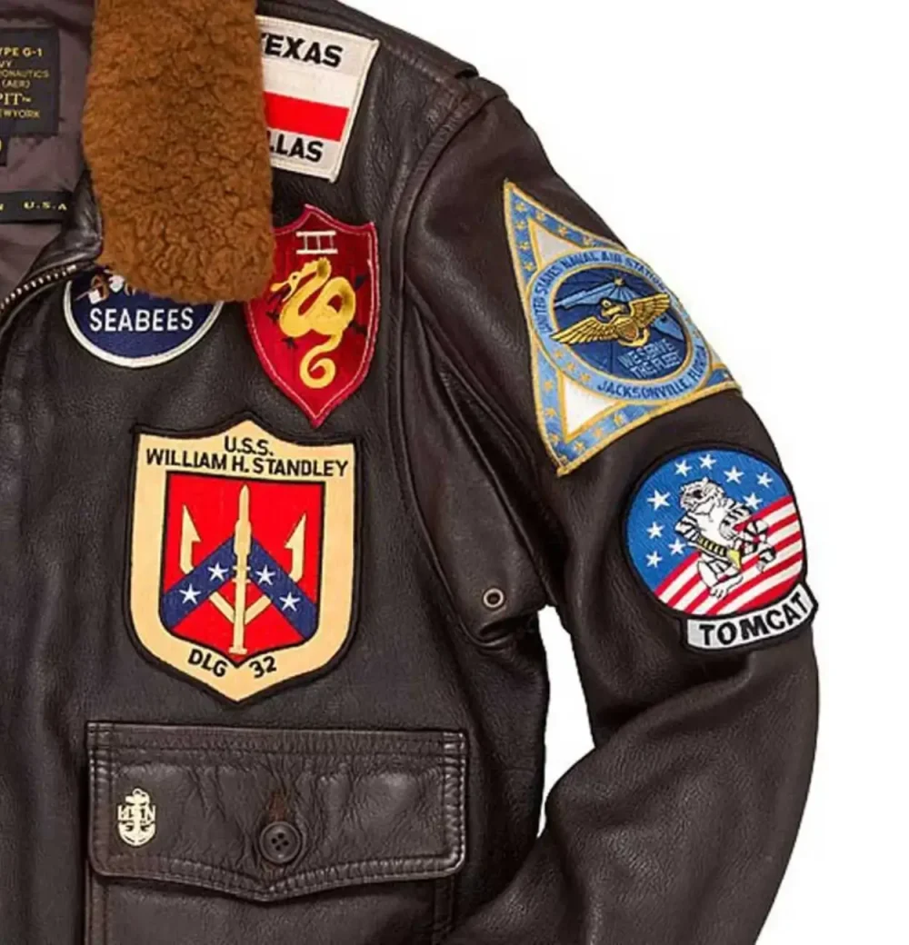 Alternative view of Top Gun G-1 Leather Bomber Shearling Flight Jacket