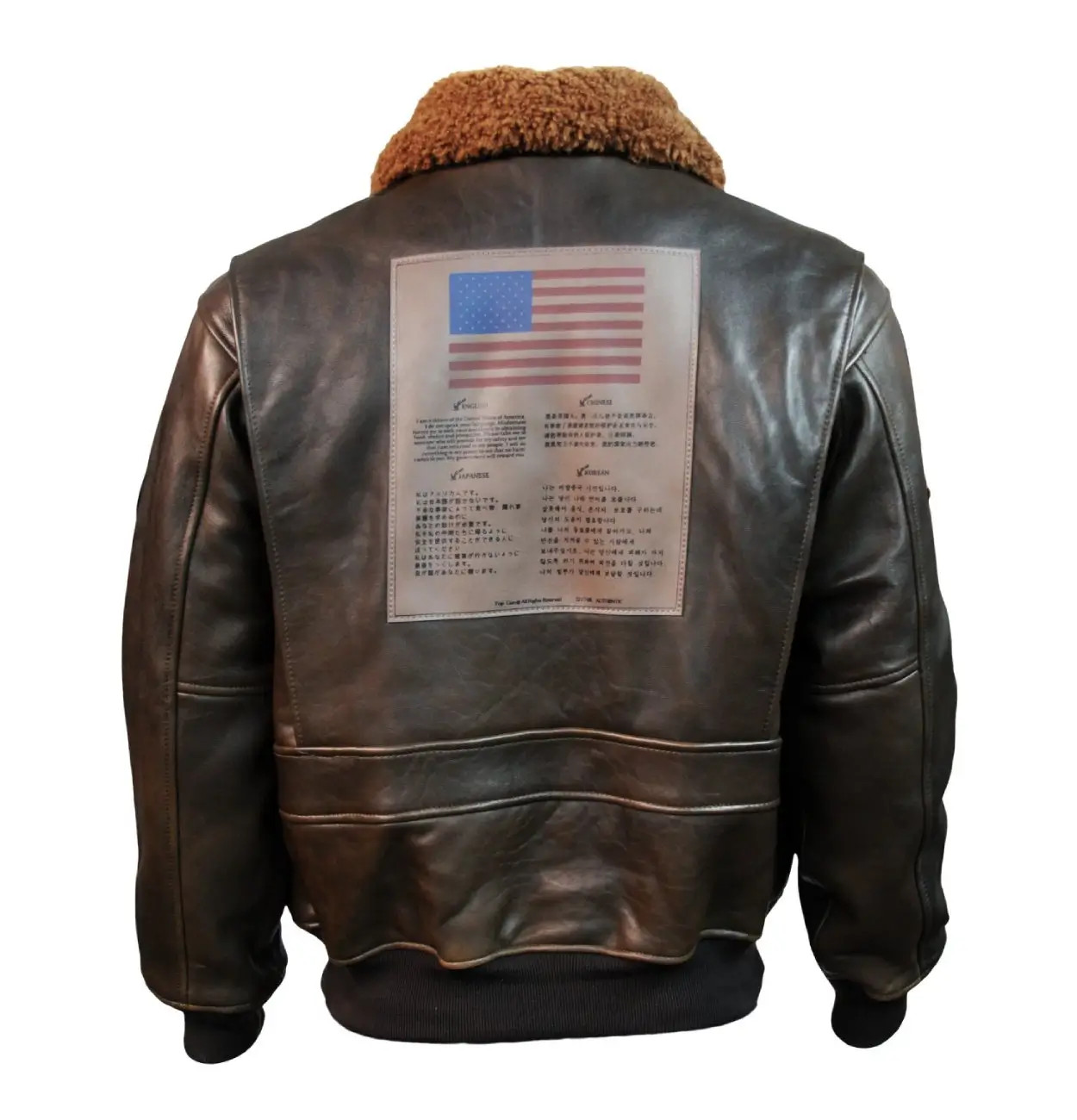 Top Gun Official Bomber Shearling Signature Series Jacket - Image 6