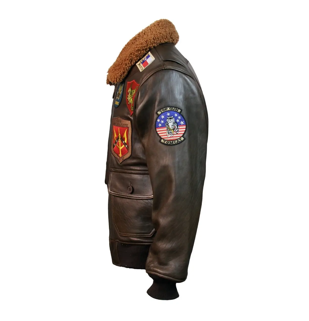 Top Gun Official Bomber Shearling Signature Series Jacket - Image 4