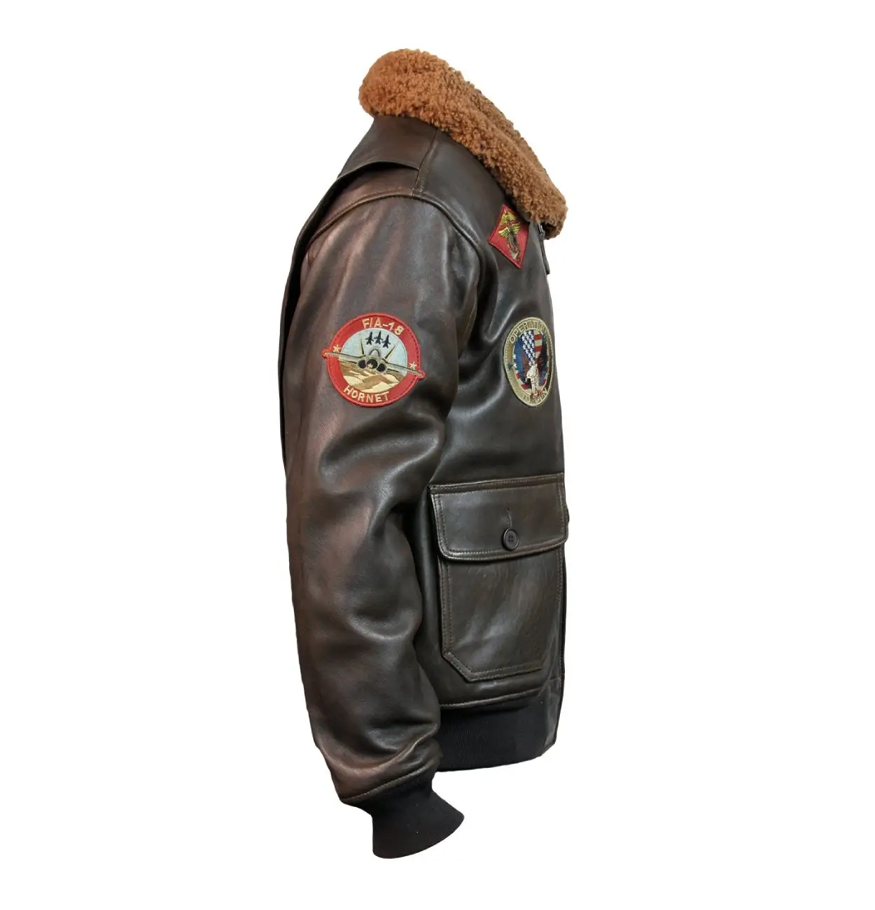 Top Gun Official Bomber Shearling Signature Series Jacket - Image 3