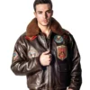 Top Gun Official Bomber Shearling Signature Series Jacket - Image 2