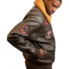 Top Gun Official Bomber Shearling Signature Series Jacket - Image 8