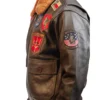 Top Gun Official Bomber Shearling Signature Series Jacket - Image 9