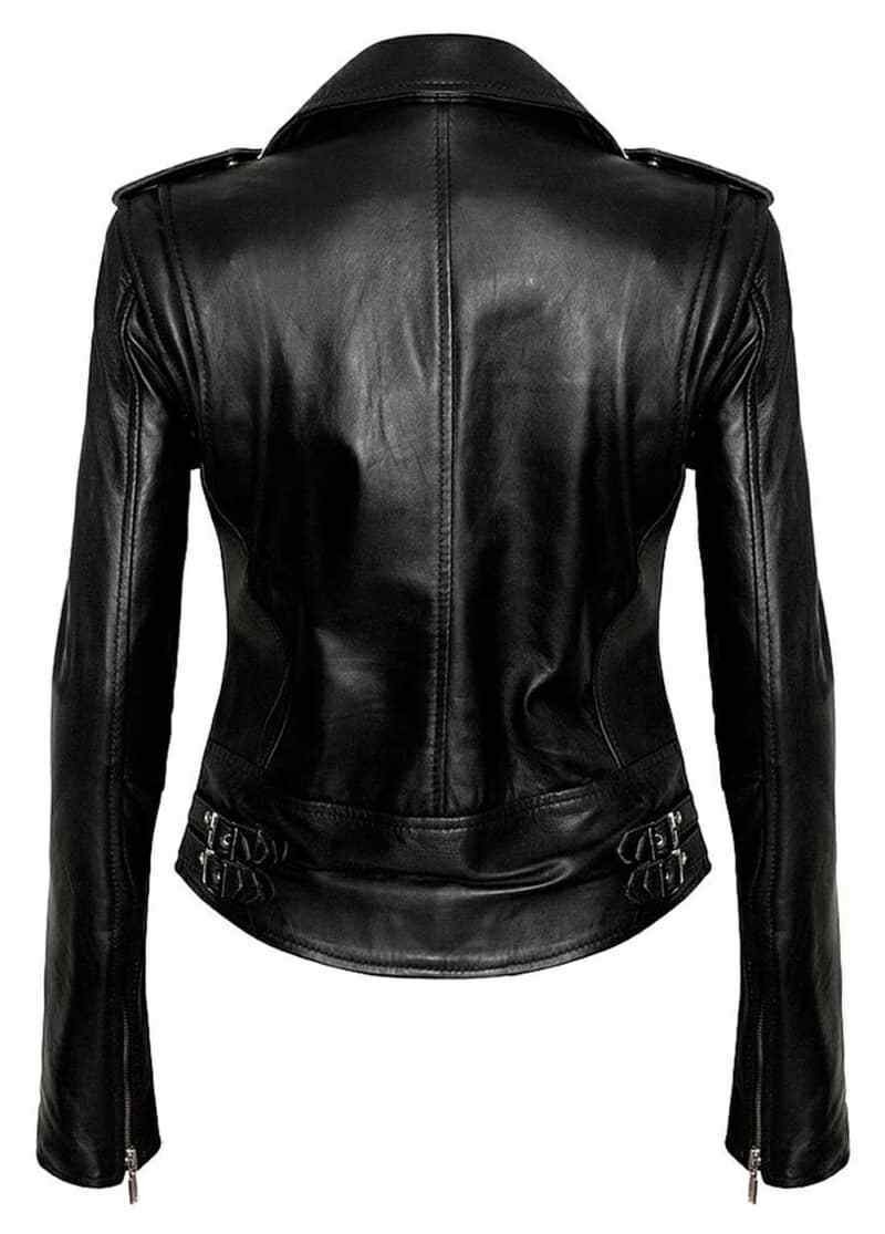 Womens The Walking Dead Negan Black Leather Jacket - Image 2