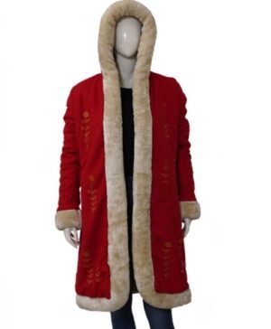 Alternative view of Mrs Claus The Christmas Chronicles Red Fur Collar Coat