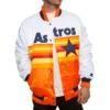 Vintage Houston Astros White/Orange Satin Jacket - Image 3