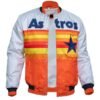 Vintage Houston Astros White/Orange Satin Jacket