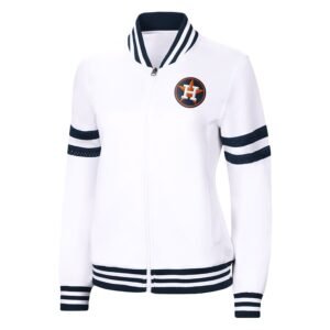 Houston Astros Vintage White Varsity Bomber Jacket