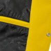 LV Yellow and Black Letterman Varsity Leather Jacket - Image 7