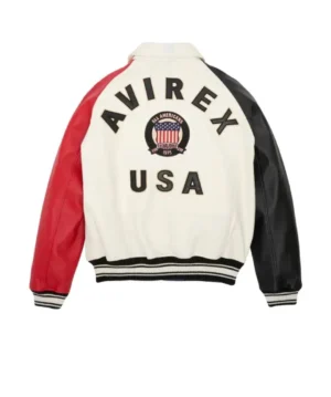 Avirex Color Block Leather Jacket