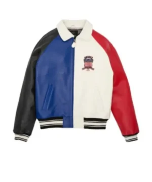 Alternative view of Avirex Color Block Leather Jacket