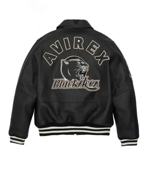Avirex Tuskegee Black Aces Leather Jacket Black