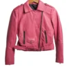 Barbie Pink Leather Jacket - Image 2