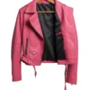 Barbie Pink Leather Jacket - Image 4