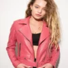 Barbie Pink Leather Jacket - Image 7