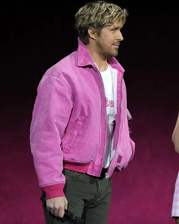 Ryan Gosling Barbie Pink Bomber Jacket - Image 6
