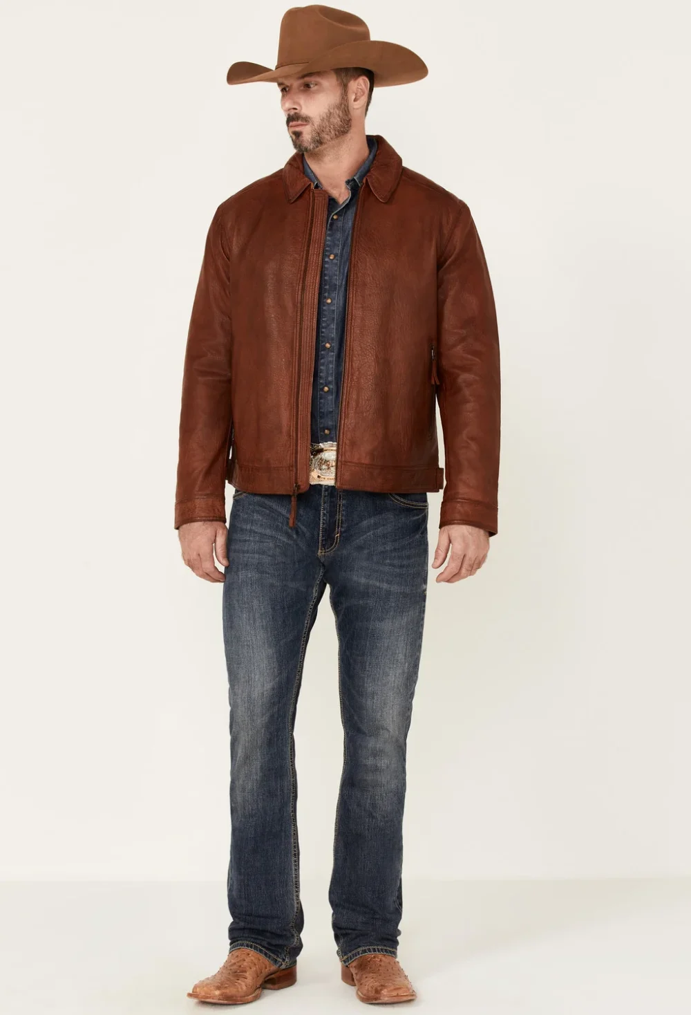 Alternative view of Convoy Rugged Lamb Leather Jacket