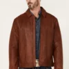 Convoy Rugged Lamb Leather Jacket