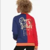 Dc Comics Harley Quinn Red and Blue Bomber Jacket - Image 2