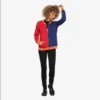 Dc Comics Harley Quinn Red and Blue Bomber Jacket - Image 3