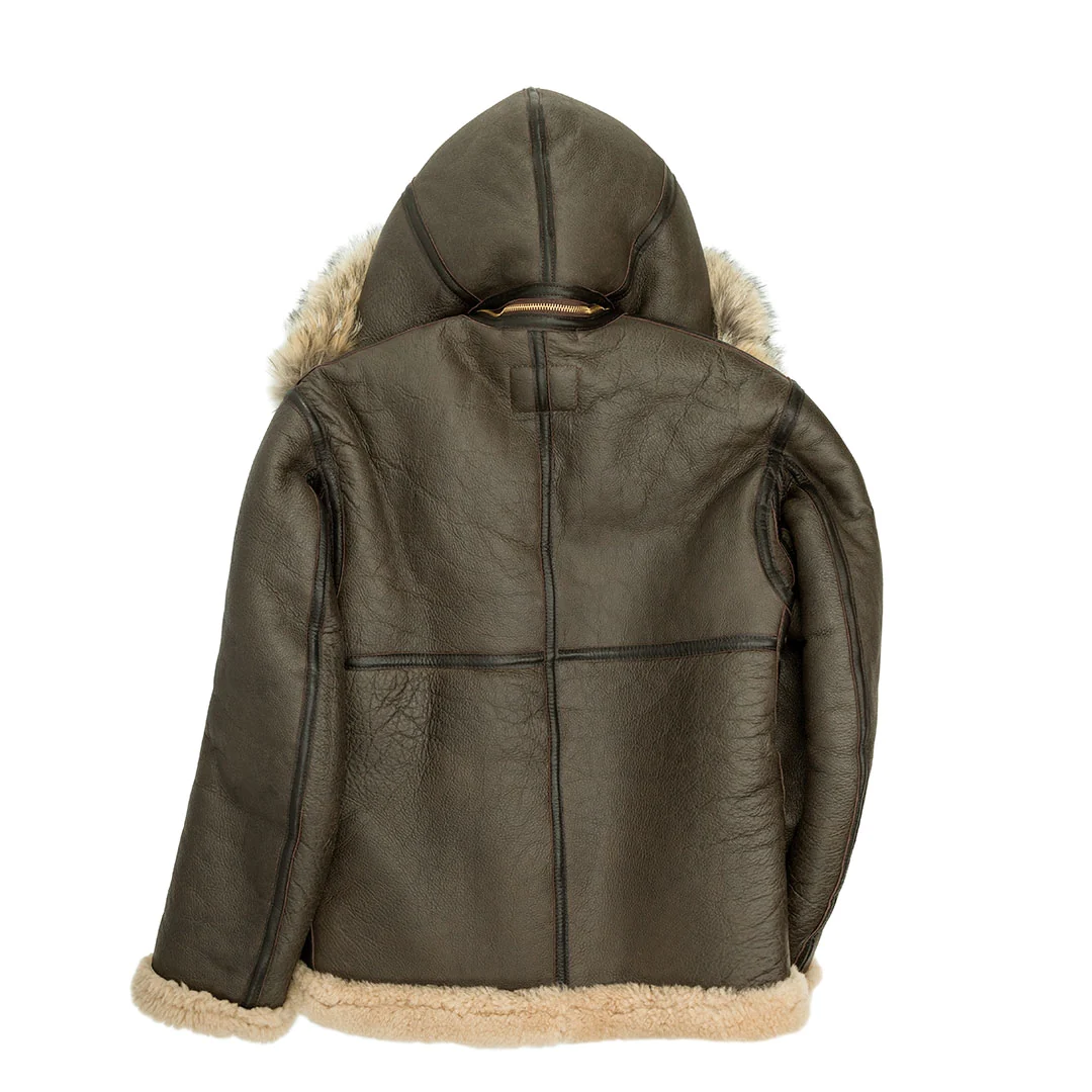 Dunkirk RAF Shearling Hooded Jacket Z21Y003 - Image 2
