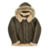 Dunkirk RAF Shearling Hooded Jacket Z21Y003 - Image 3