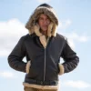 Dunkirk RAF Shearling Hooded Jacket Z21Y003 - Image 4