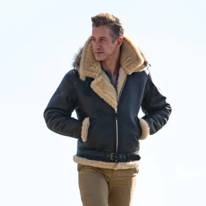 Dunkirk RAF Shearling Hooded Jacket Z21Y003