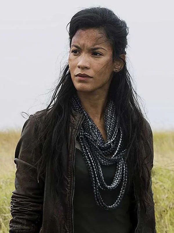 The Walking Dead Season 4 Luciana Galvez Brown Leather Jacket - Image 3