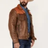 Goldrush Color Block Leather Jacket - Image 2